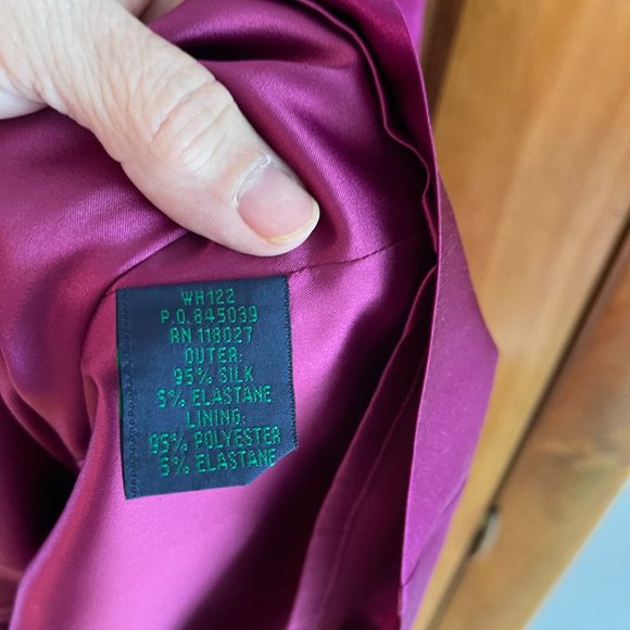 Boden Magenta Silk Dress - UK18/US 14 - Picture 4 of 9